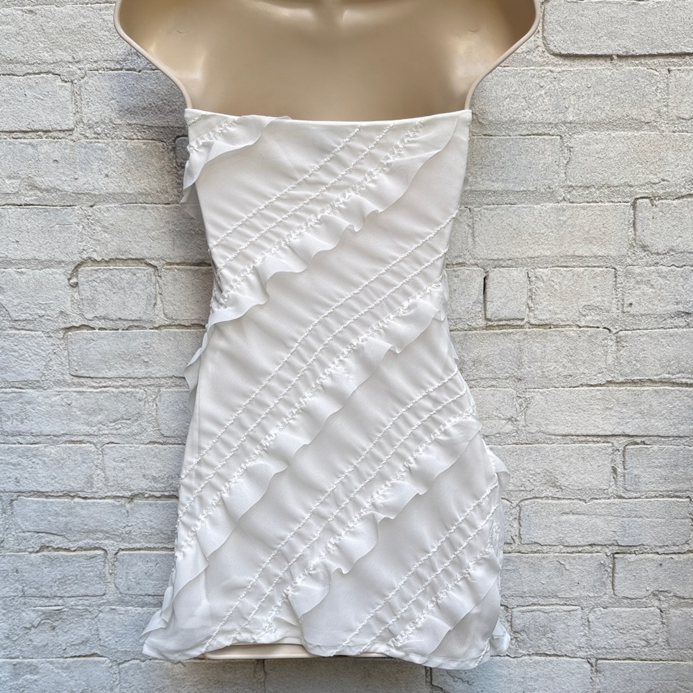 PRINCESS POLLY Ruffled Strapless Mini Dress - Picture 3 of 6